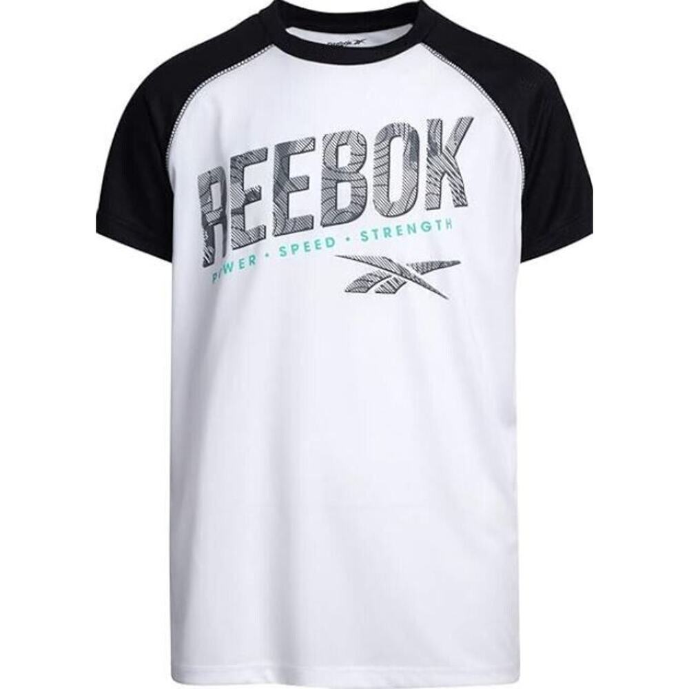 Reebok Toddler Boys Short Sleeve T-Shirt Power Speed Strength in White 24 Months